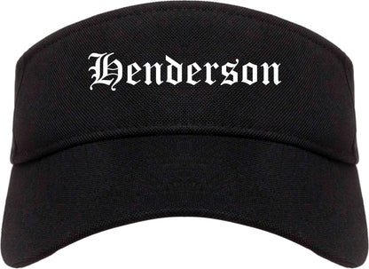 Henderson North Carolina NC Old English Mens Visor Cap Hat Black