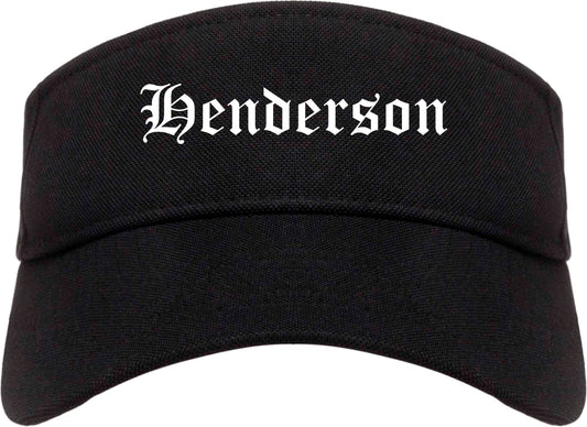 Henderson North Carolina NC Old English Mens Visor Cap Hat Black