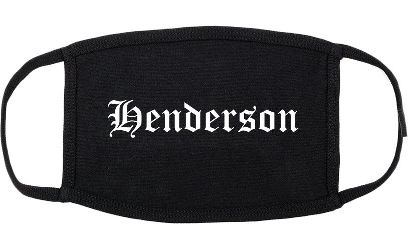 Henderson Tennessee TN Old English Cotton Face Mask Black