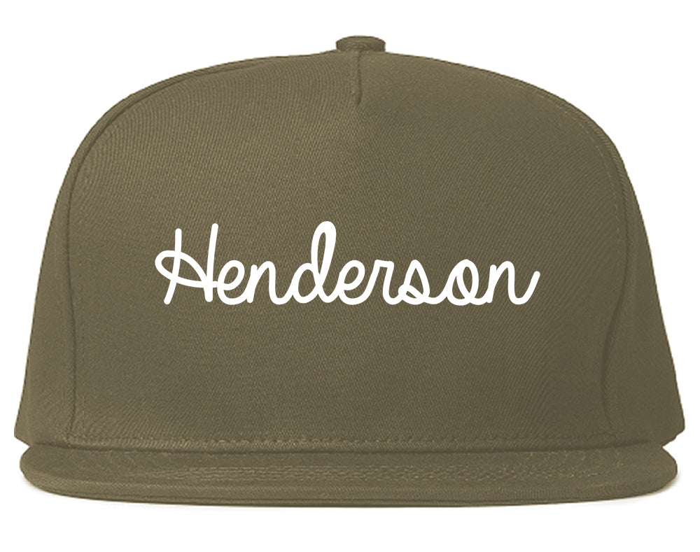 Henderson Tennessee TN Script Mens Snapback Hat Grey