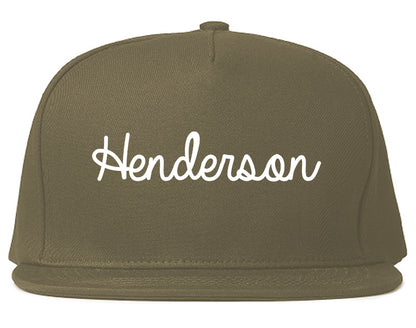 Henderson Tennessee TN Script Mens Snapback Hat Grey