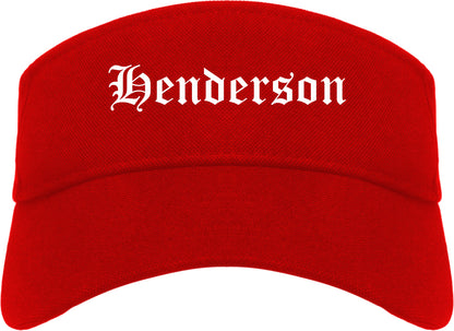 Henderson Tennessee TN Old English Mens Visor Cap Hat Red