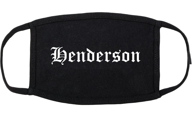 Henderson Texas TX Old English Cotton Face Mask Black