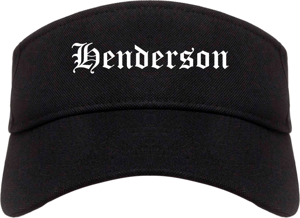 Henderson Texas TX Old English Mens Visor Cap Hat Black