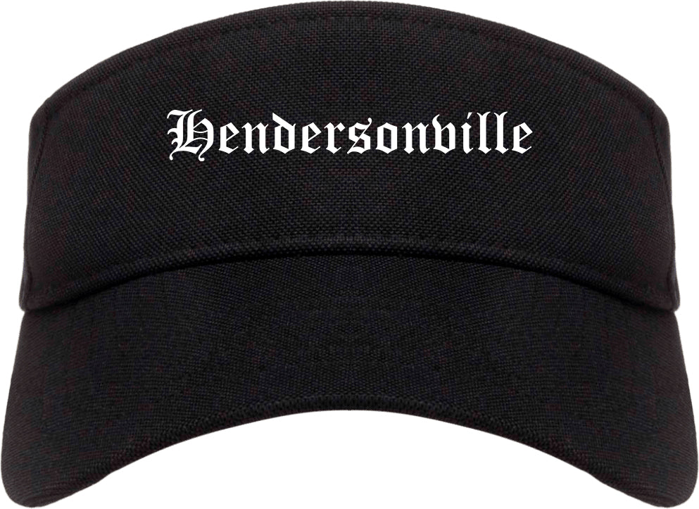 Hendersonville North Carolina NC Old English Mens Visor Cap Hat Black