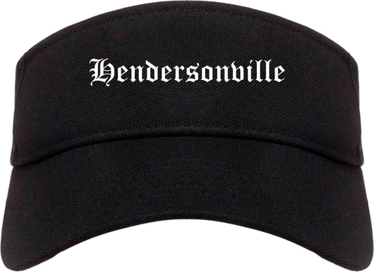 Hendersonville Tennessee TN Old English Mens Visor Cap Hat Black