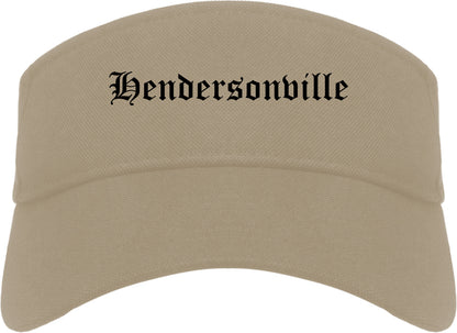 Hendersonville Tennessee TN Old English Mens Visor Cap Hat Khaki
