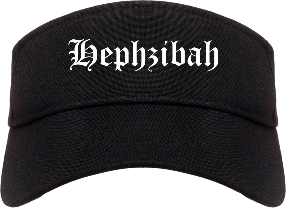 Hephzibah Georgia GA Old English Mens Visor Cap Hat Black