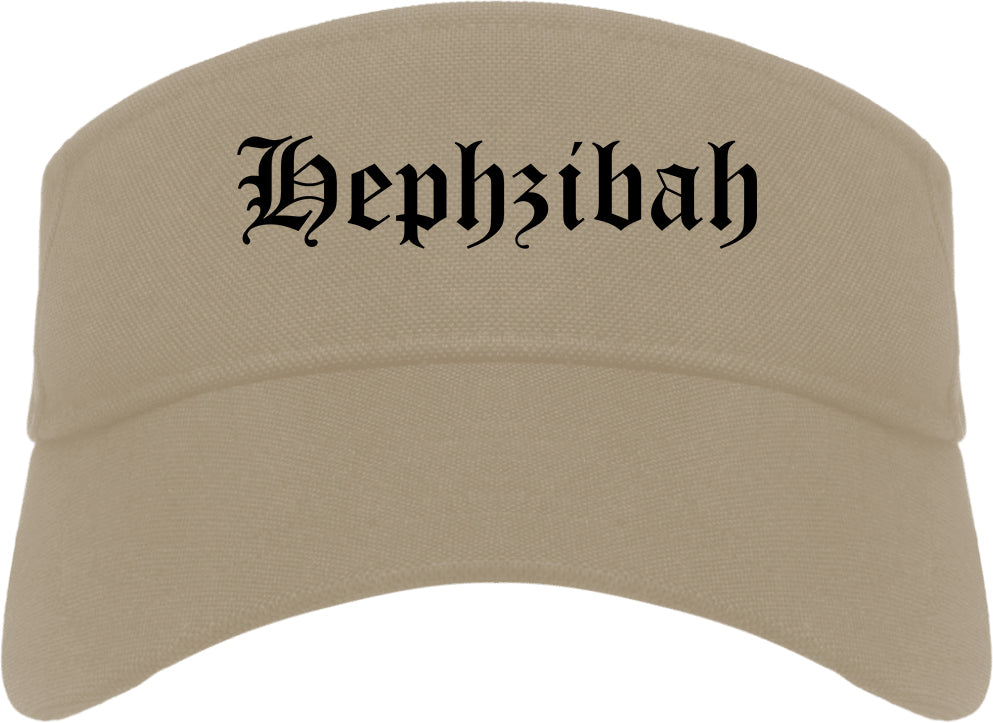 Hephzibah Georgia GA Old English Mens Visor Cap Hat Khaki