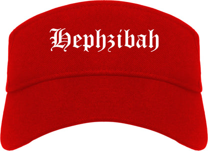 Hephzibah Georgia GA Old English Mens Visor Cap Hat Red
