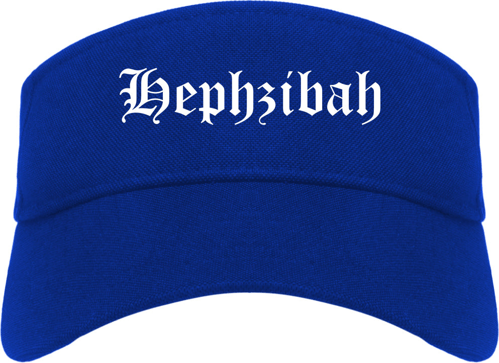 Hephzibah Georgia GA Old English Mens Visor Cap Hat Royal Blue