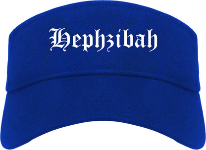 Hephzibah Georgia GA Old English Mens Visor Cap Hat Royal Blue