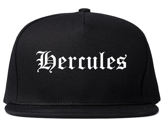 Hercules California CA Old English Mens Snapback Hat Black