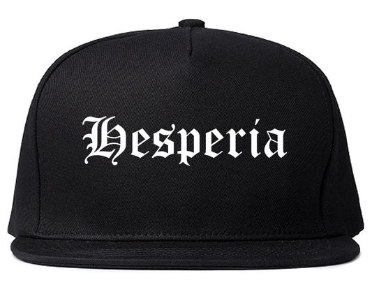 Hesperia California CA Old English Mens Snapback Hat Black