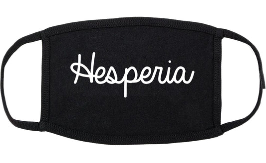 Hesperia California CA Script Cotton Face Mask Black