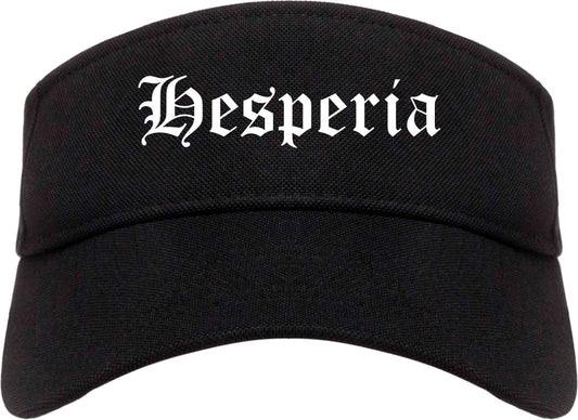 Hesperia California CA Old English Mens Visor Cap Hat Black