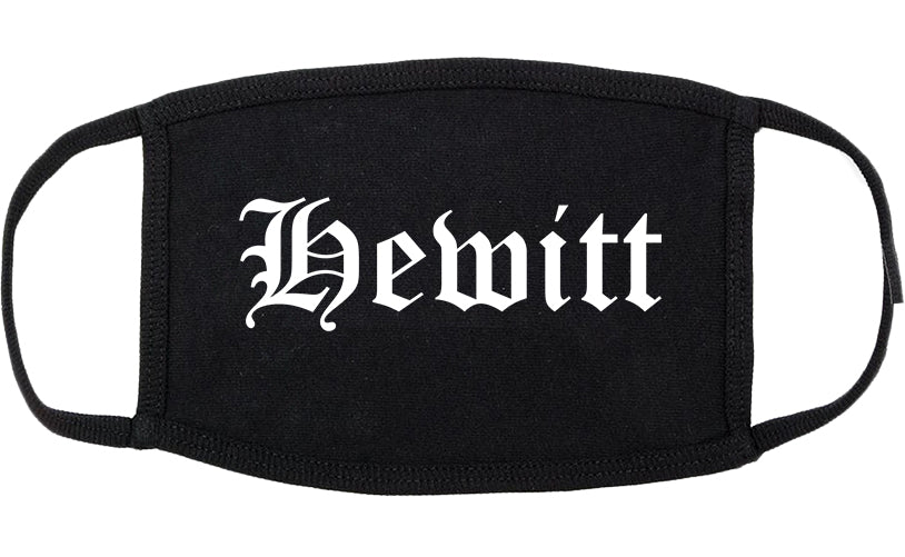 Hewitt Texas TX Old English Cotton Face Mask Black