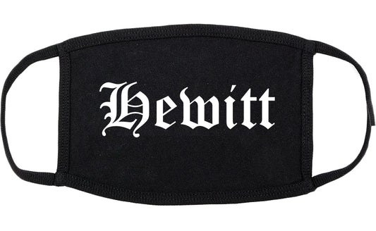 Hewitt Texas TX Old English Cotton Face Mask Black