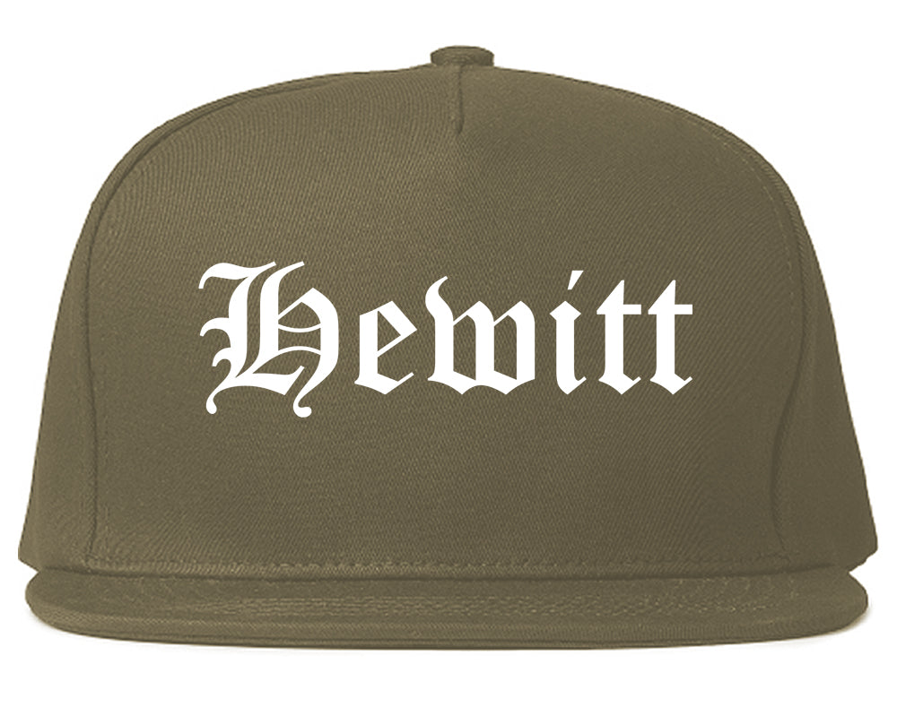 Hewitt Texas TX Old English Mens Snapback Hat Grey