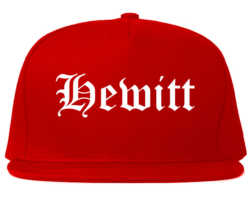 Hewitt Texas TX Old English Mens Snapback Hat Red