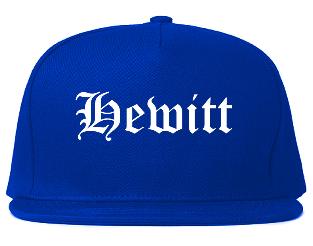 Hewitt Texas TX Old English Mens Snapback Hat Royal Blue