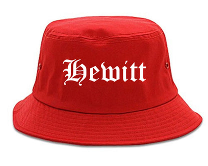 Hewitt Texas TX Old English Mens Bucket Hat Red