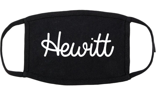 Hewitt Texas TX Script Cotton Face Mask Black