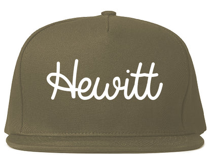 Hewitt Texas TX Script Mens Snapback Hat Grey
