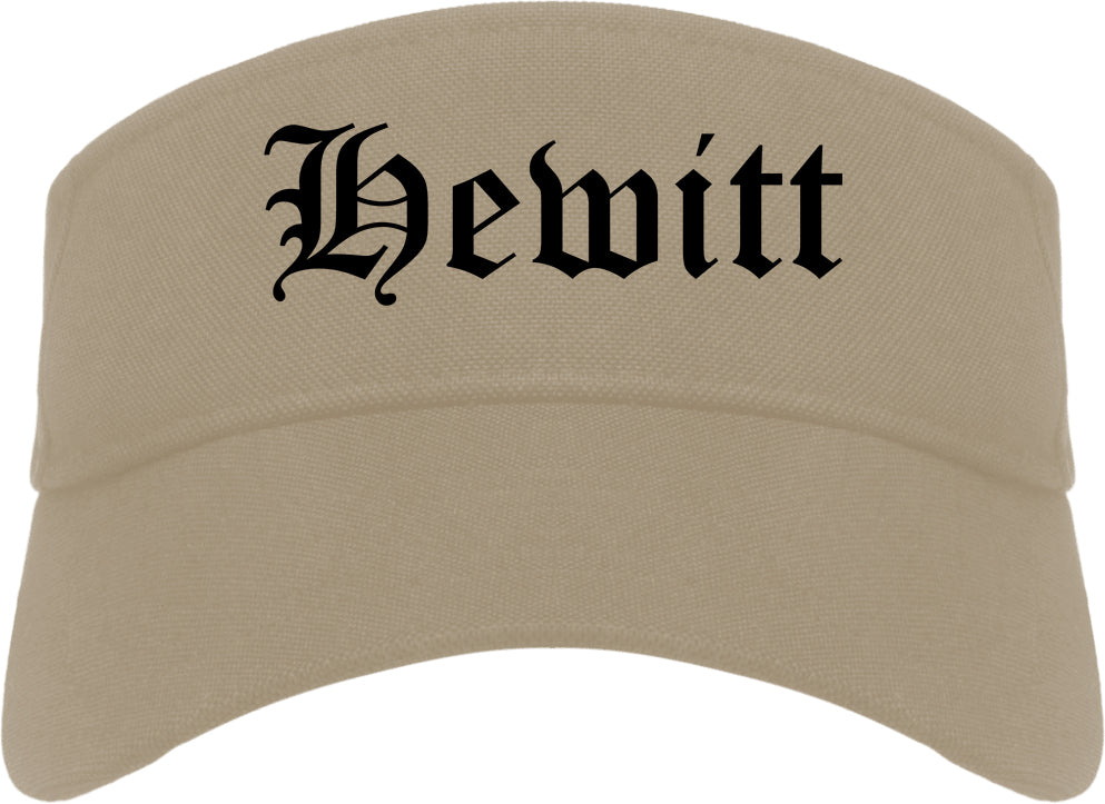 Hewitt Texas TX Old English Mens Visor Cap Hat Khaki