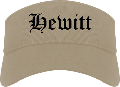 Hewitt Texas TX Old English Mens Visor Cap Hat Khaki