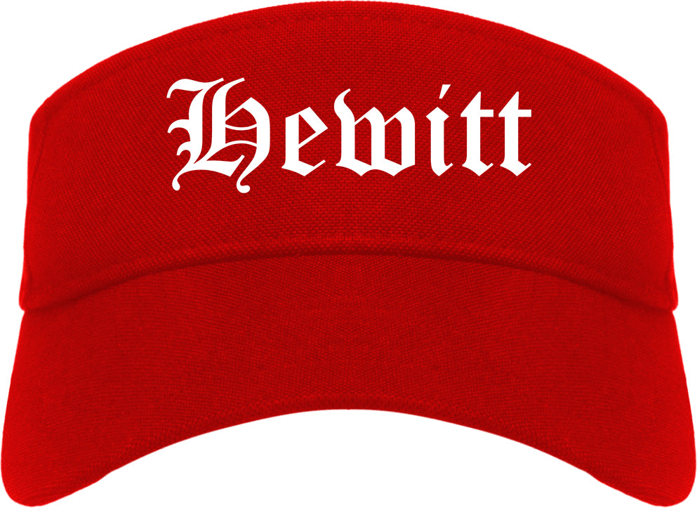 Hewitt Texas TX Old English Mens Visor Cap Hat Red