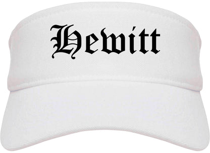 Hewitt Texas TX Old English Mens Visor Cap Hat White