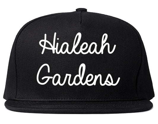 Hialeah Gardens Florida FL Script Mens Snapback Hat Black