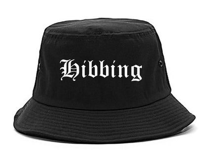 Hibbing Minnesota MN Old English Mens Bucket Hat Black