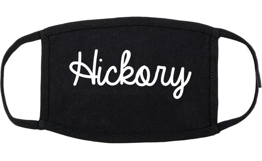 Hickory North Carolina NC Script Cotton Face Mask Black