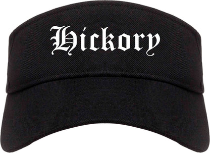 Hickory North Carolina NC Old English Mens Visor Cap Hat Black