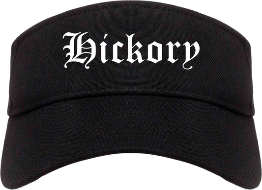 Hickory North Carolina NC Old English Mens Visor Cap Hat Black