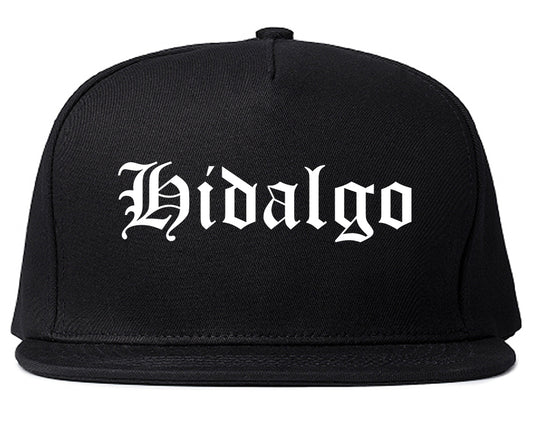 Hidalgo Texas TX Old English Mens Snapback Hat Black