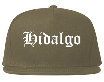 Hidalgo Texas TX Old English Mens Snapback Hat Grey