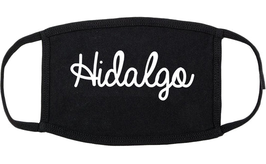 Hidalgo Texas TX Script Cotton Face Mask Black