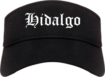 Hidalgo Texas TX Old English Mens Visor Cap Hat Black