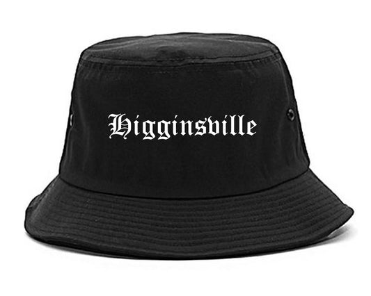 Higginsville Missouri MO Old English Mens Bucket Hat Black
