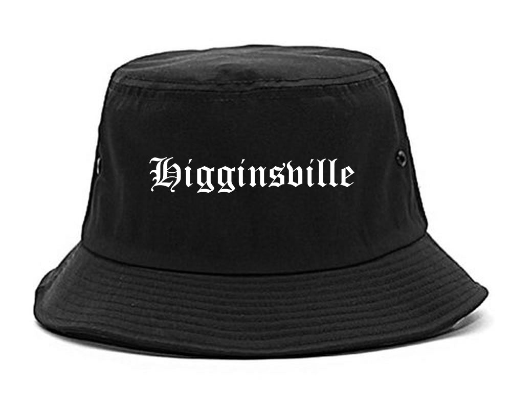 Higginsville Missouri MO Old English Mens Bucket Hat Black