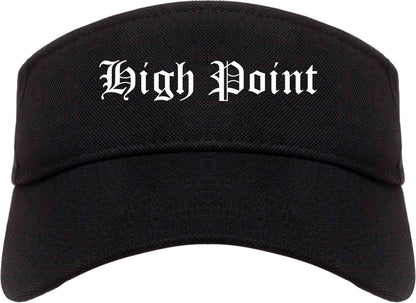 High Point North Carolina NC Old English Mens Visor Cap Hat Black
