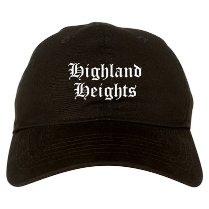 Highland Heights Kentucky KY Old English Mens Dad Hat Baseball Cap Black