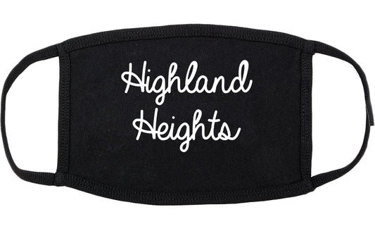Highland Heights Kentucky KY Script Cotton Face Mask Black