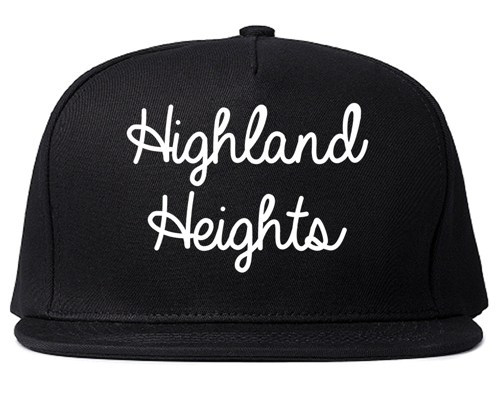 Highland Heights Kentucky KY Script Mens Snapback Hat Black
