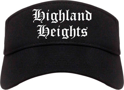 Highland Heights Kentucky KY Old English Mens Visor Cap Hat Black