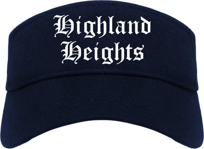 Highland Heights Kentucky KY Old English Mens Visor Cap Hat Navy Blue