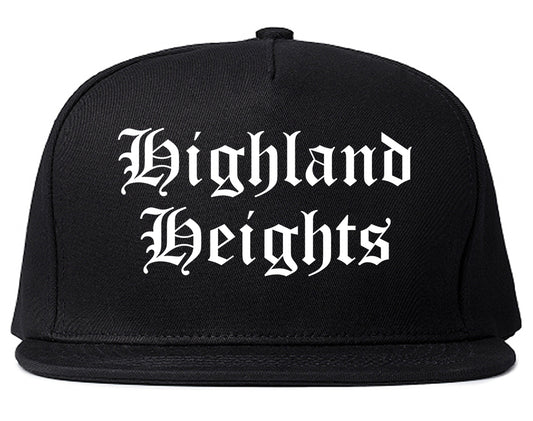 Highland Heights Ohio OH Old English Mens Snapback Hat Black